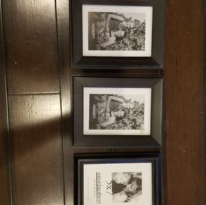 Set of three 5x7 Brown picture frames